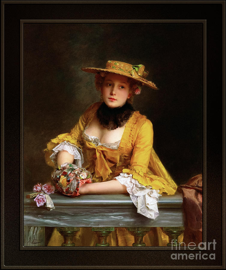 Will It Be Fine by Gustave Jacquet Remastered Xzendor7 Classical Art Old Masters Reproductions Painting by Rolando Burbon