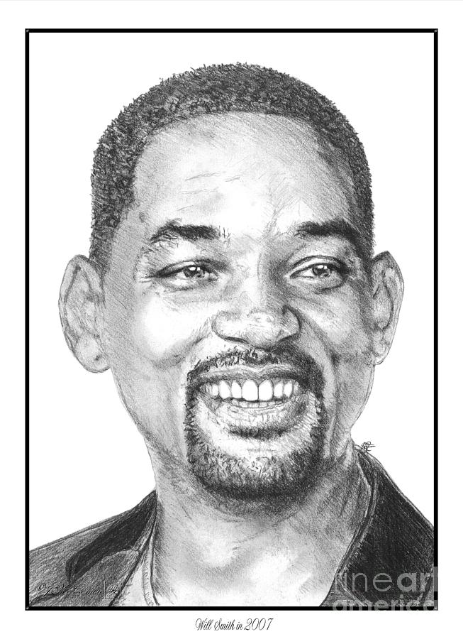 Will Smith in 2007 Drawing by J McCombie