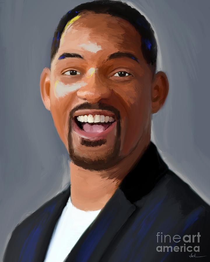 Will Smith Painting - Will Smith oil by Jack Bunds