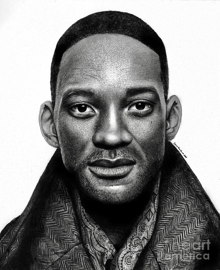 Will Smith Portrait Drawing Drawing by Dana Renae - Fine Art America