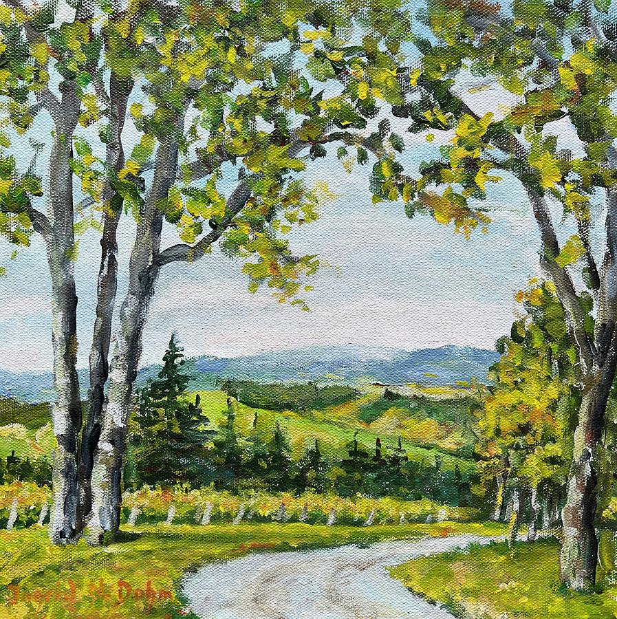 Willamette Valley Wine Country Painting by Ingrid Dohm