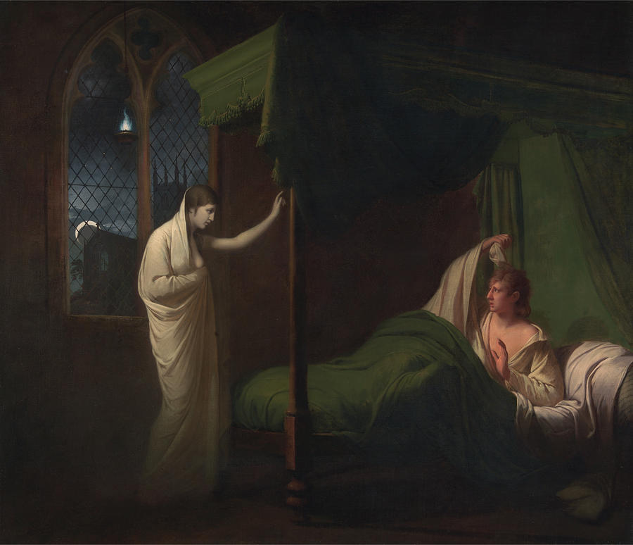 William and Margaret from Percys Reliques Painting by Joseph Wright
