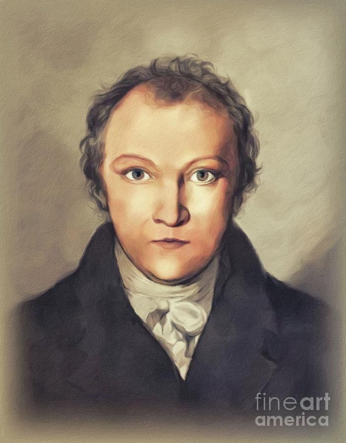 William Blake, Literary Legend Painting by Esoterica Art Agency