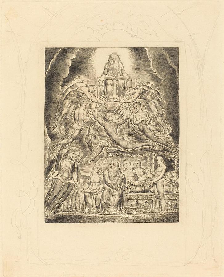 William Blake - Satan Before the Throne of God Painting by Les Classics ...