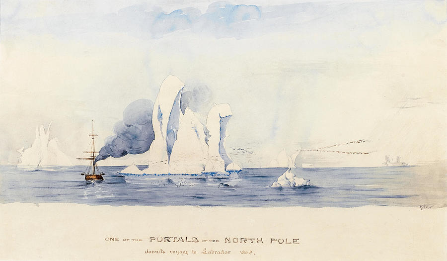 William Chimmo Rn British B1841 One Of The Portals Of The North Pole Painting