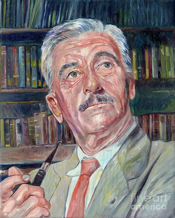 Fantasy Painting - William Faulkner oil painting by Suzann Sines