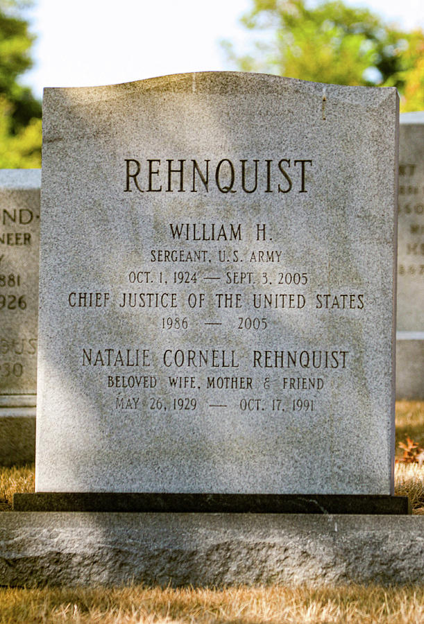 William H  Rehnquist Photograph by Bill Rogers