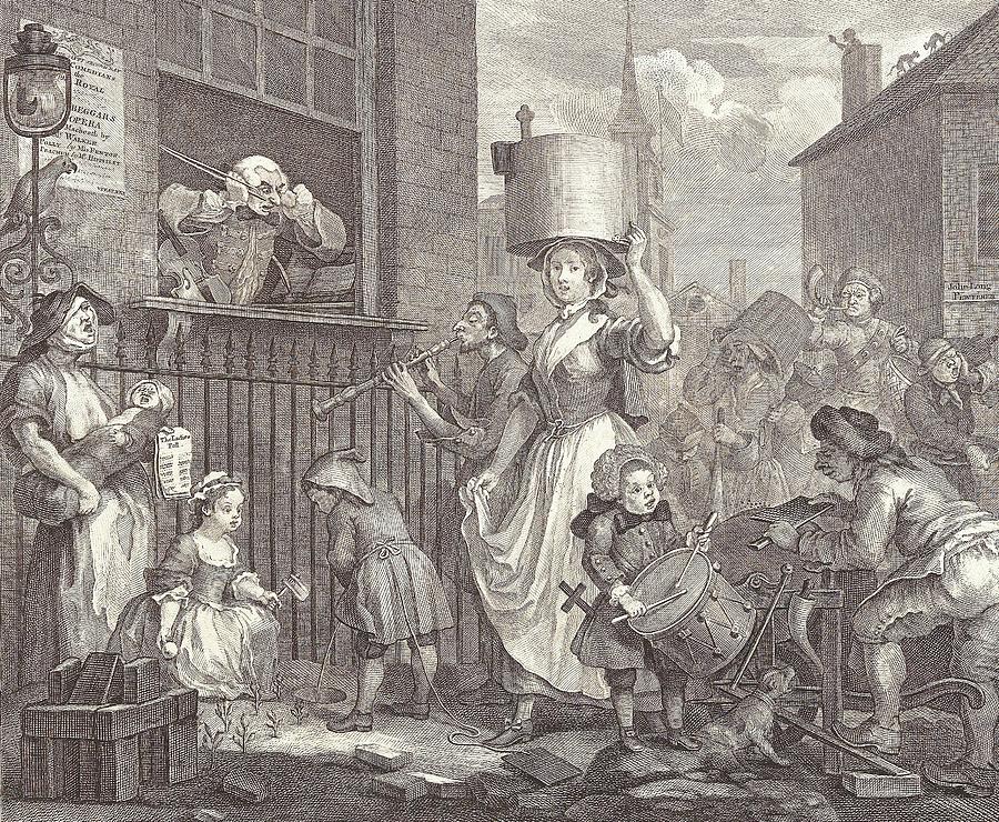 William Hogarth The Enraged Musician The Distrest Poet Painting