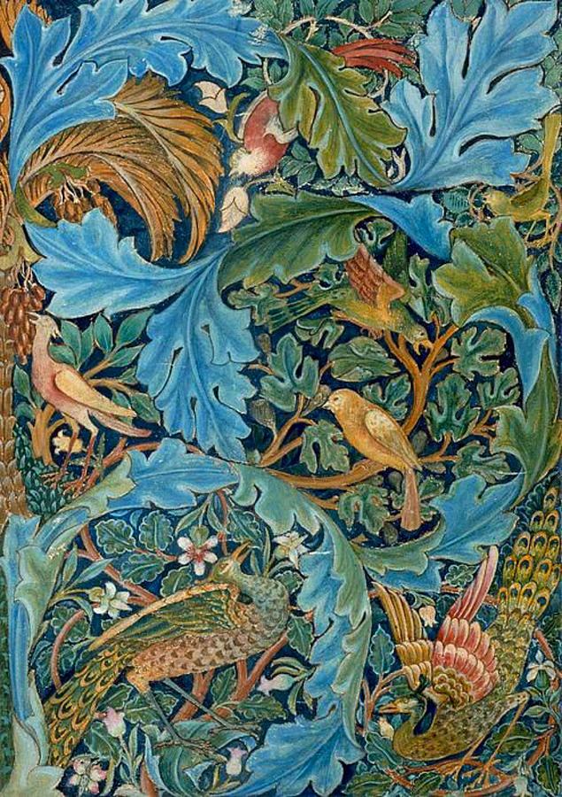 William Morris Acanthus and birds , acanthus,bird Painting by William ...
