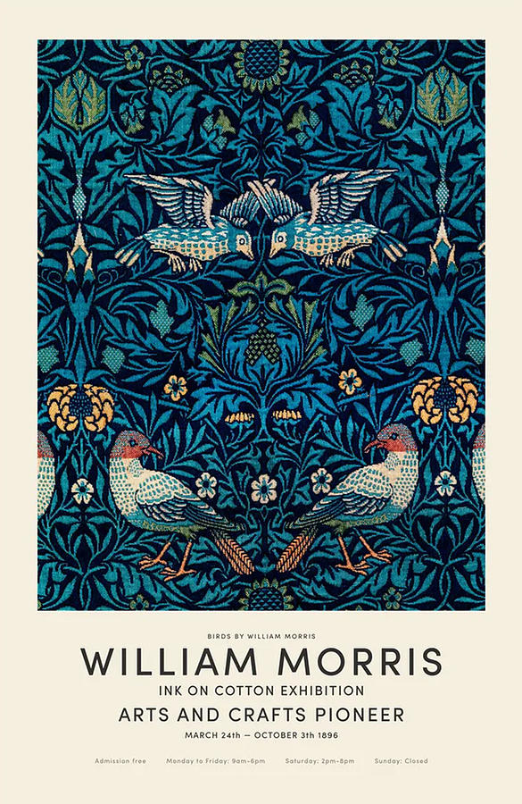 William Morris - Birds Exhibition Digital Art by Holly Jones - Pixels