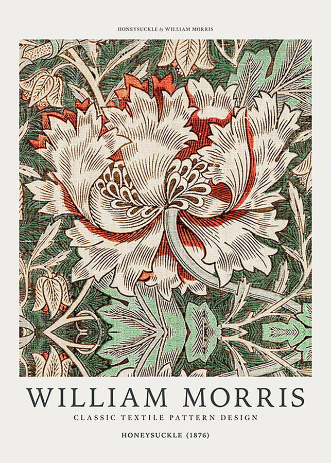 William Morris Honeysuckle Digital Art By Alice Driggers Pixels