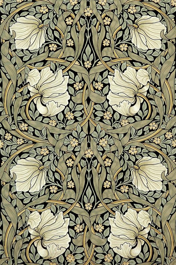 William Morris Pimpernel pattern Painting by Vivianes - Fine Art America