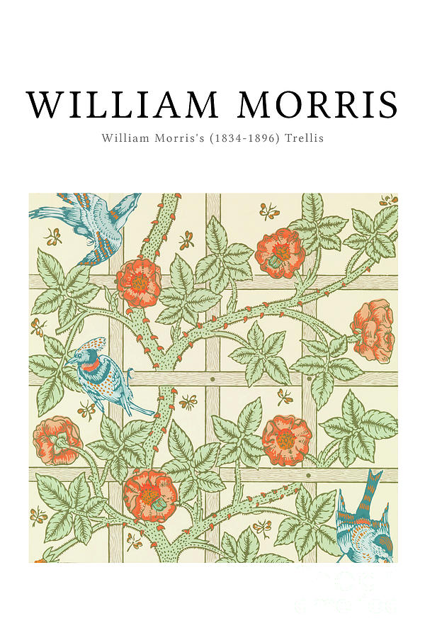 William Morris Trellis Digital Art by Carlos V - Fine Art America