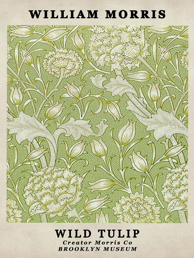 William Morris Wild Tulip Pattern Mixed Media By Ipsita Das | Fine Art ...