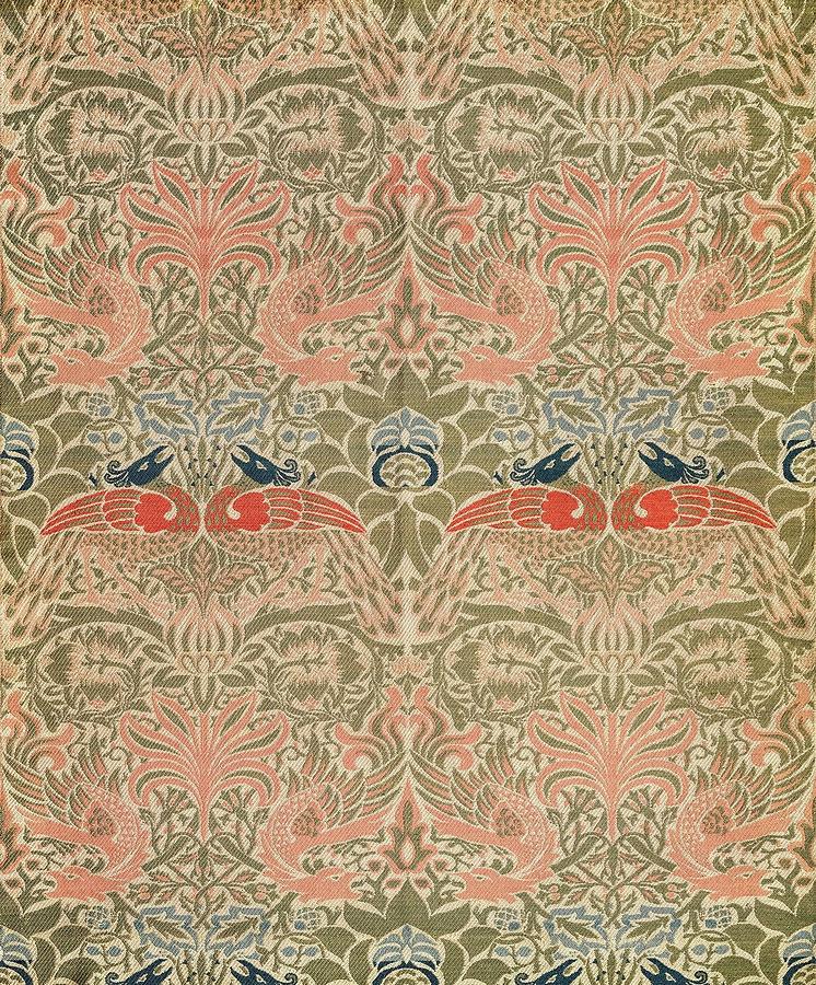 William Morris's Peacock and Dragon 1878 famous pattern Painting by ...