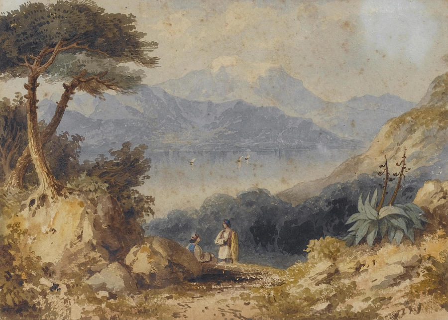 William Page British 1794 1872 The Gulf of Volo and Mount Pelion Painting by Artistic Rifki