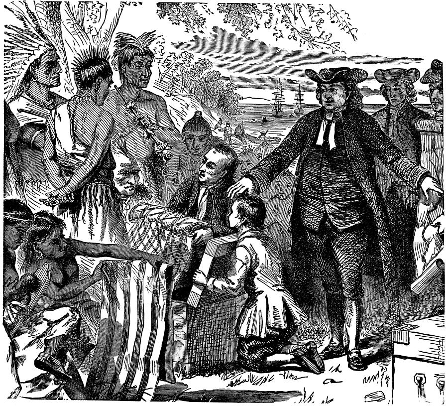 William Penns Treaty With The Indians Drawing by Traveler1116