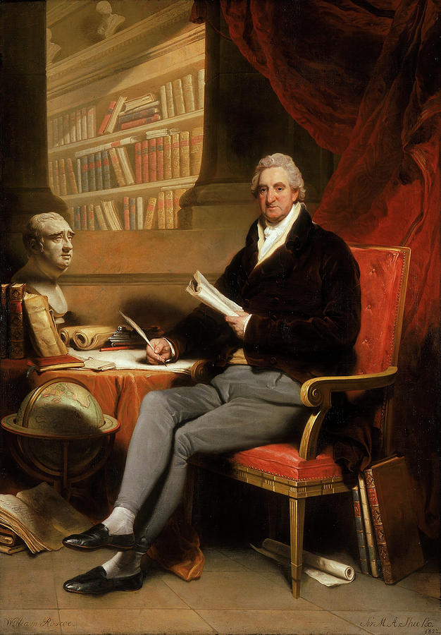 William Roscoe, 1815-1817 Painting by Martin Archer Shee