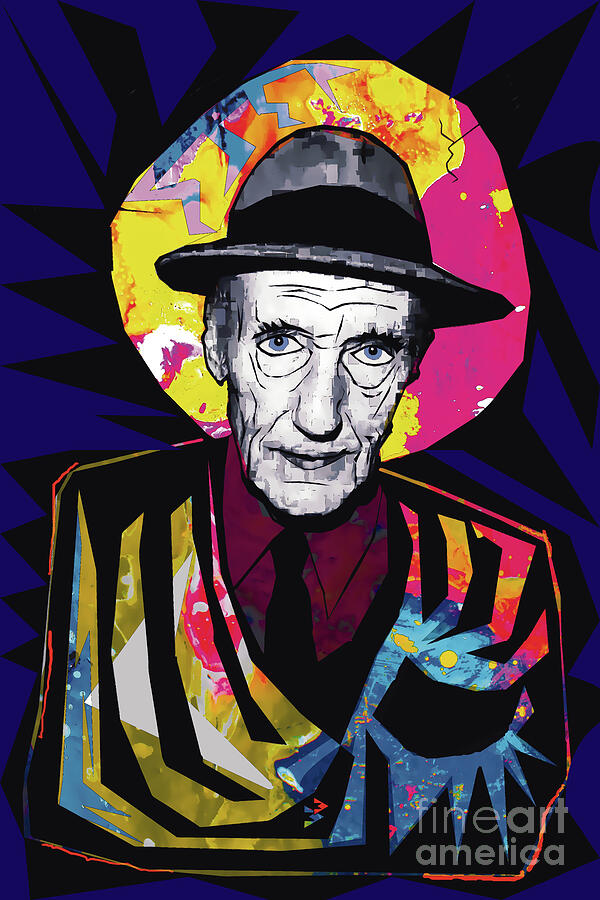 William S. Burroughs and the Birth of Colors Digital Art by Zoran Maslic