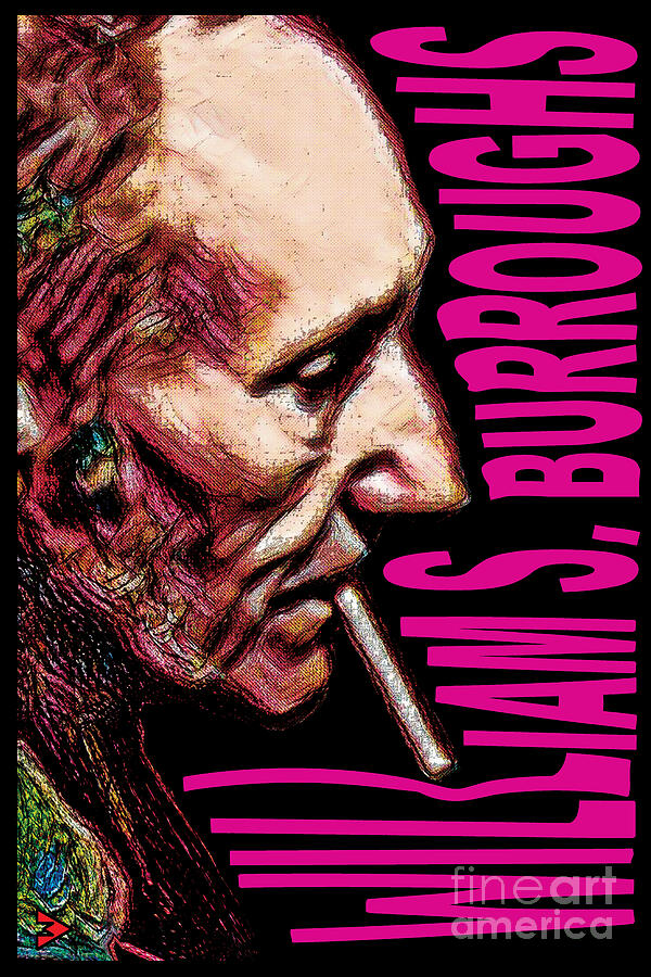 William S. Burroughs Digital Art by Zoran Maslic