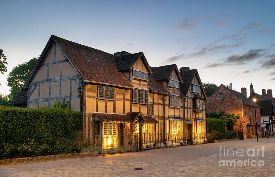 William Shakespeare Birthplace at Dawn Photograph by Tim Gainey