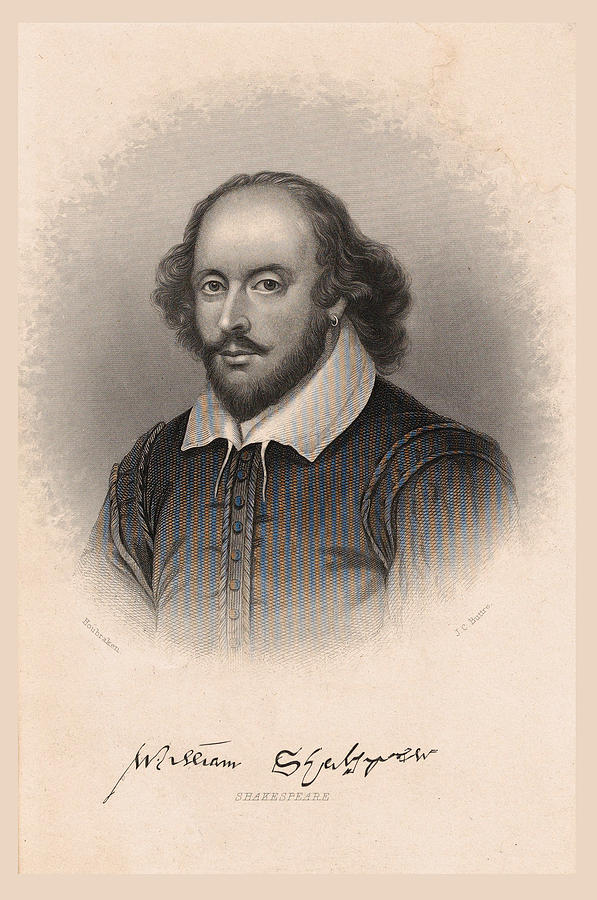William Shakespeare Drawing by John Chester Buttre