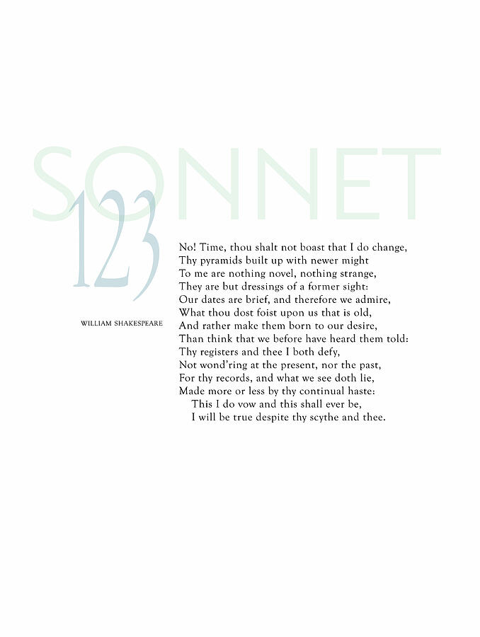 William Shakespeare Sonnet 123 Digital Art by Jana Stone - Fine Art America