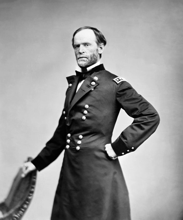William Tecumseh Sherman Standing Portrait Photograph by War Is Hell Store