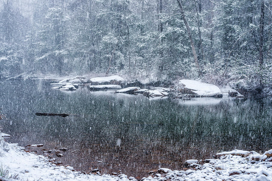 Williams River and Snow Shower Photograph by Thomas R Fletcher