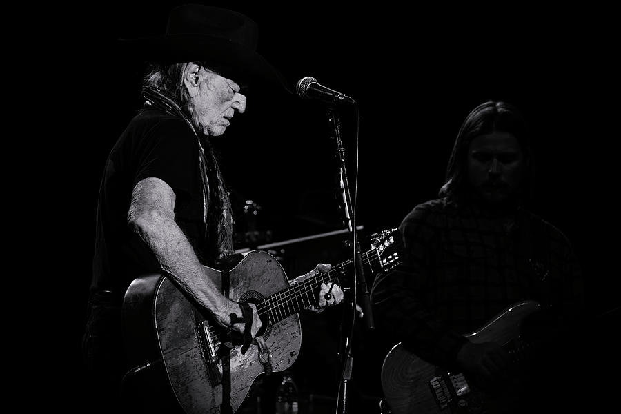 Willie Nelson Photograph - Willie and Lukas by Tim Leimkuhler