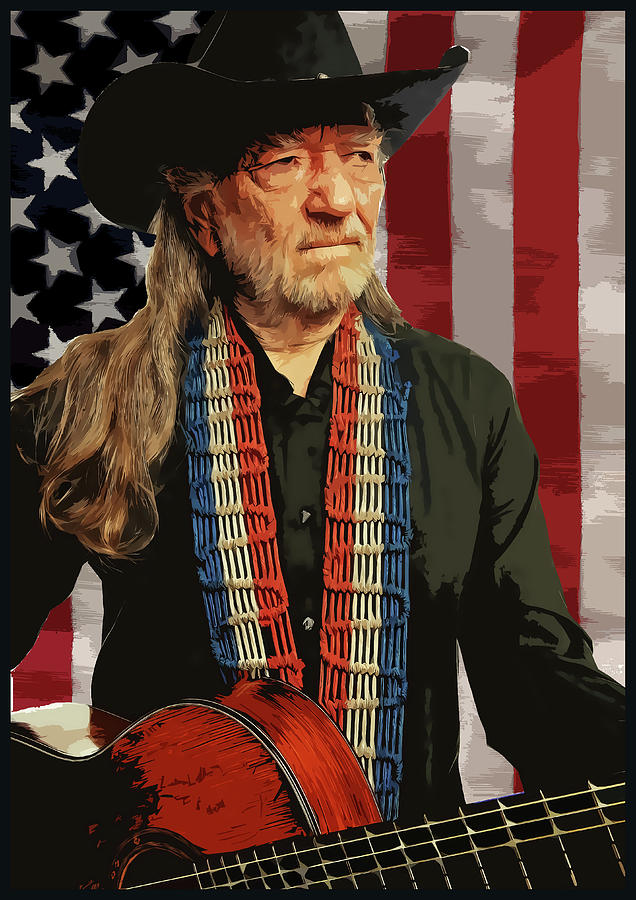 Willie Nelson Digital Art by Smh Yrdbk Pixels