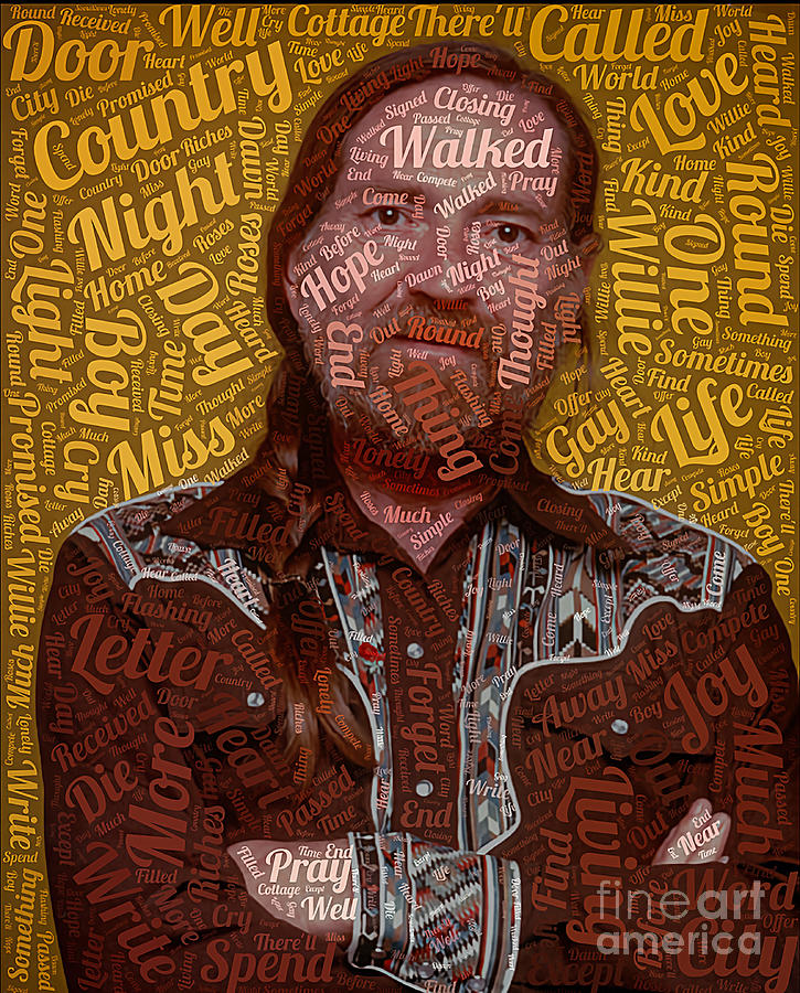 Willie Nelson text art typography portrait Digital Art by Christina Fairhead Art and Merch Willie Nelson text art typography portrait Digital Art by Christina Fairhead Art and Merch