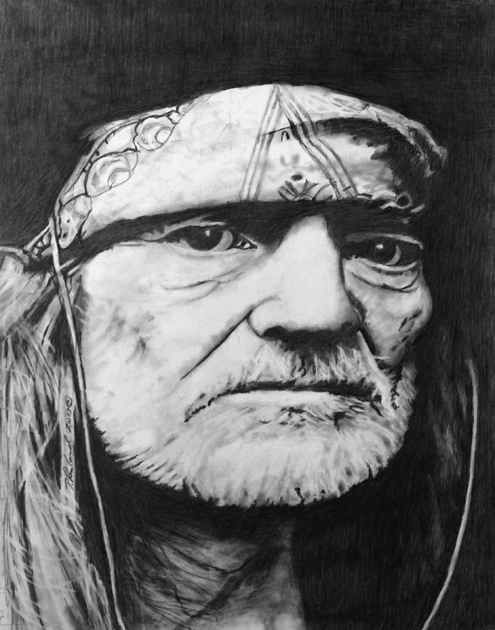 Willie Nelson Drawing by Tim Penland - Fine Art America