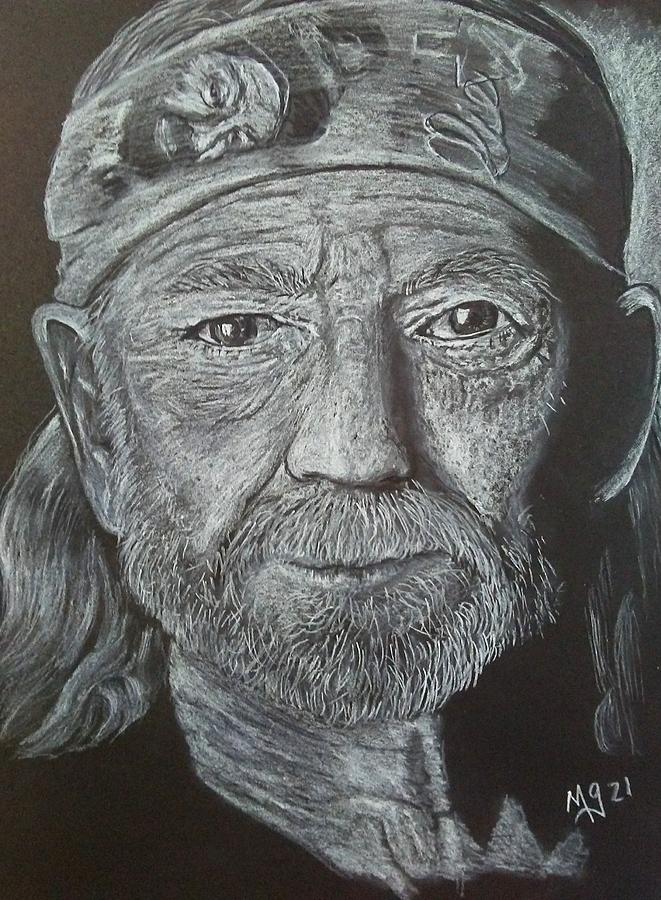 Willie Nelson2 Drawing by Mindy Gibbs