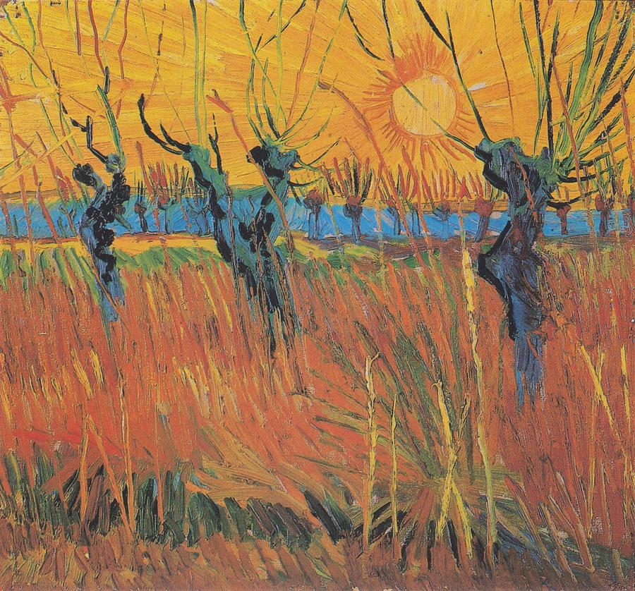 Vincent Van Gogh Painting - Willows at Sunset #4 by Vincent van Gogh