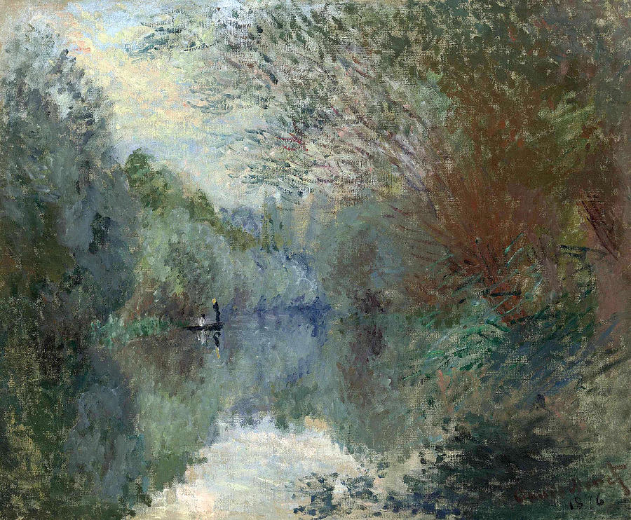 Willows on the banks of the Yerres Painting by Claude Monet - Pixels