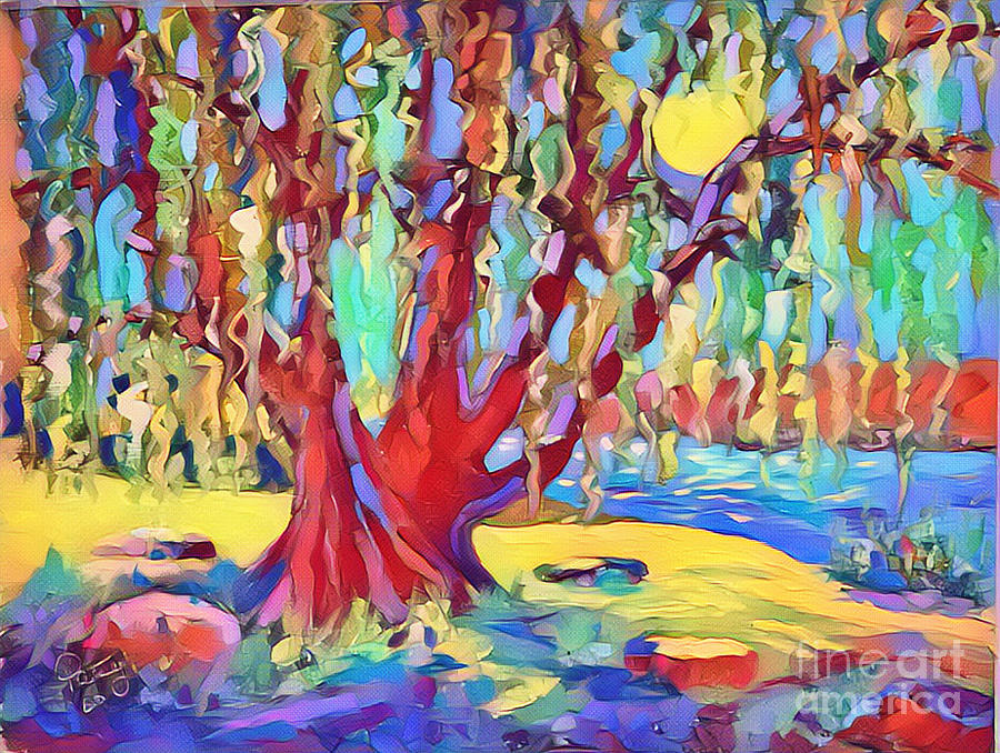 Willows Tree Painting by Patsy Walton