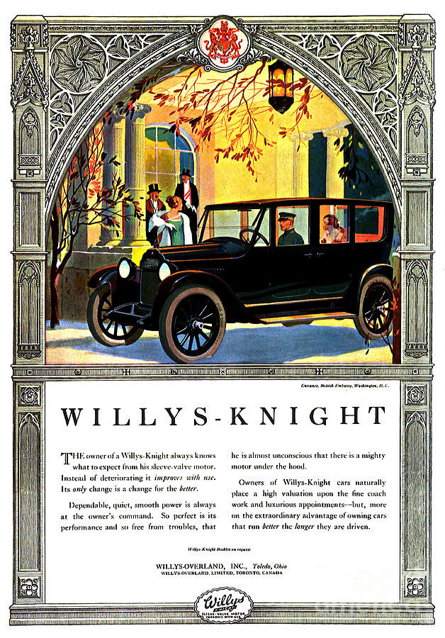 Willys-Knight Automobile 1920 Advertisement Mixed Media by Zalman Latzkovich