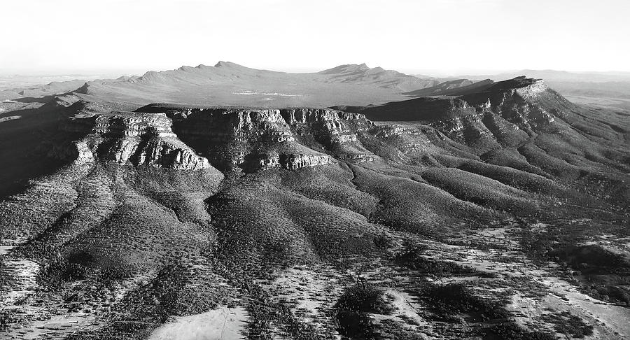 Wilpena Pound in BW Photograph by Lexa Harpell