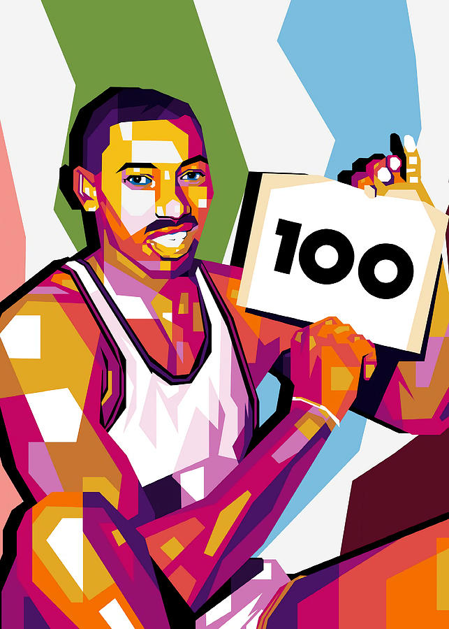 Wilt Chamberlain Poster Imad Wpap Tapestry - Textile by Matilda Roxanne ...