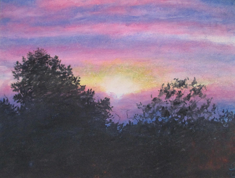Wimzy Sunset Painting by Jen Shearer