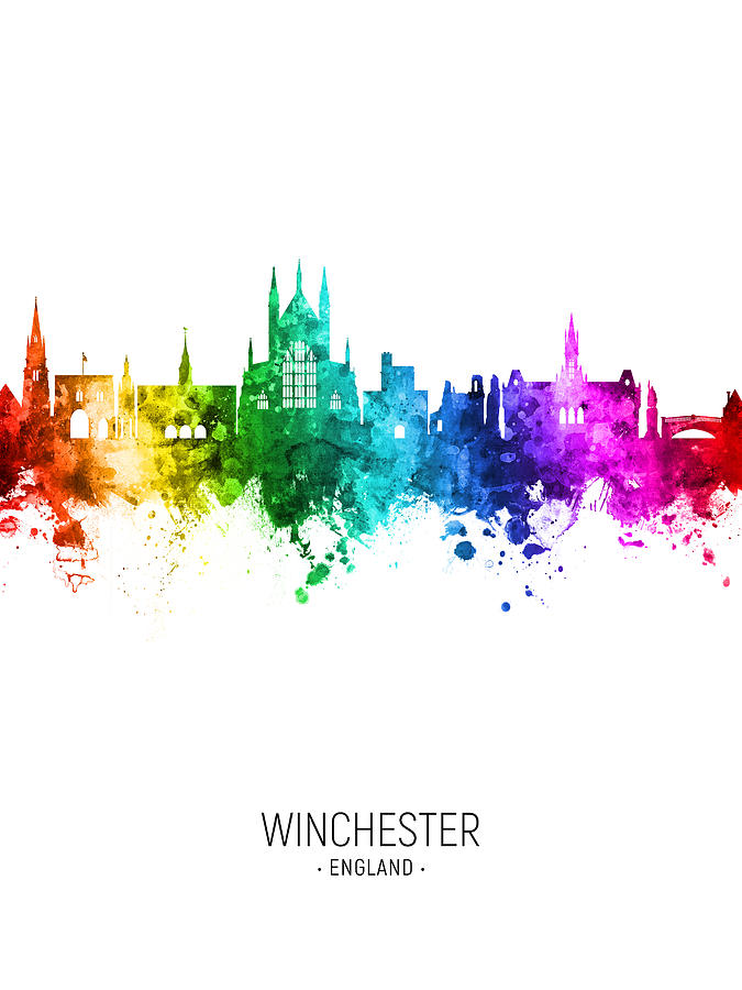 Winchester England Skyline #11 Digital Art by Michael Tompsett