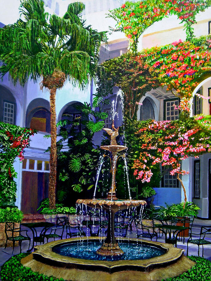Impressionism Painting - Winchester Fountain by Michael Durst
