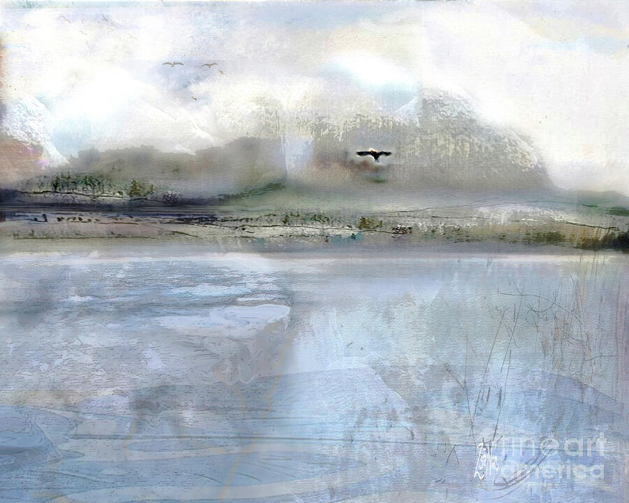 Wind and Water No. 7 The Dalliance of Eagles Mixed Media by Zsanan Studio Wind and Water No. 7 The Dalliance of Eagles Mixed Media by Zsanan Studio