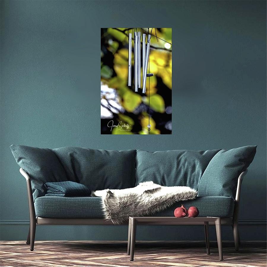 Wind Chimes Hanging Print Example DS Photograph by Jerry Sodorff