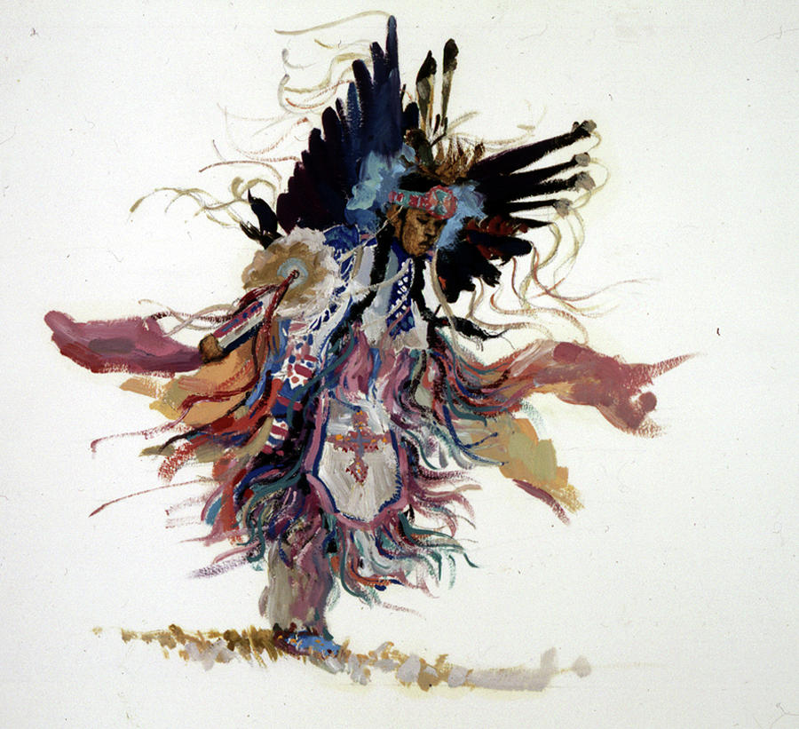 Native American Painting - Wind Dancer I by Betty Jean Billups