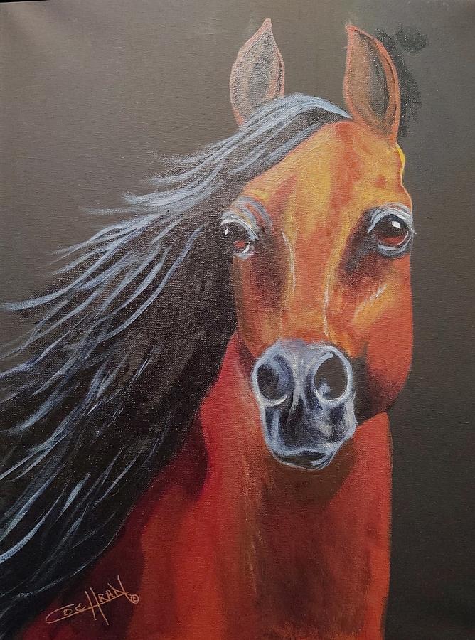 Horse Painting - Wind by Diana Cochran