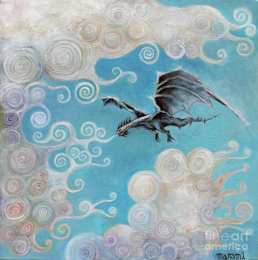 Wind Dragon Painting by Manami Lingerfelt