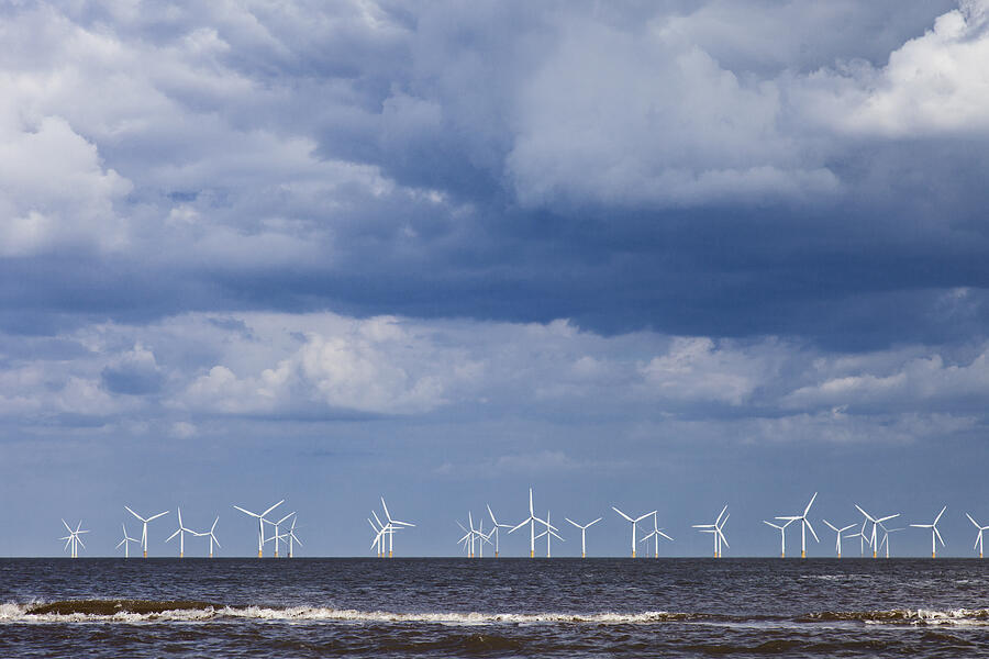 Wind Farm, east coast UK Photograph by Andrew Dernie
