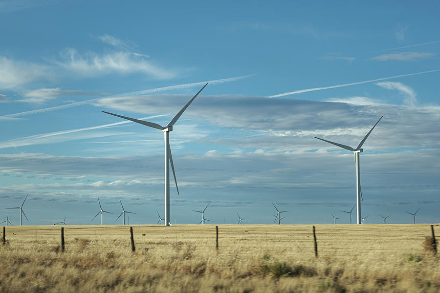 Wind Farm on the New Mexico Plains Photograph by Mary Lee Dereske